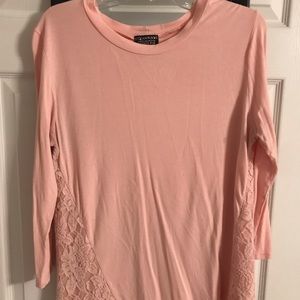 Light pink 3/4 sleeve blouse